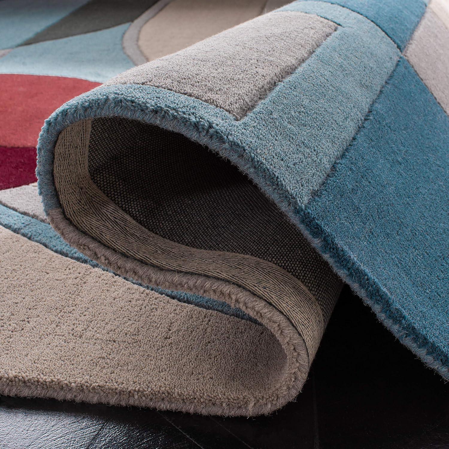 Rodeo Drive RD845 Hand Tufted Indoor Accent Rug - 2'3"x4' - Blue/Multi - Safavieh