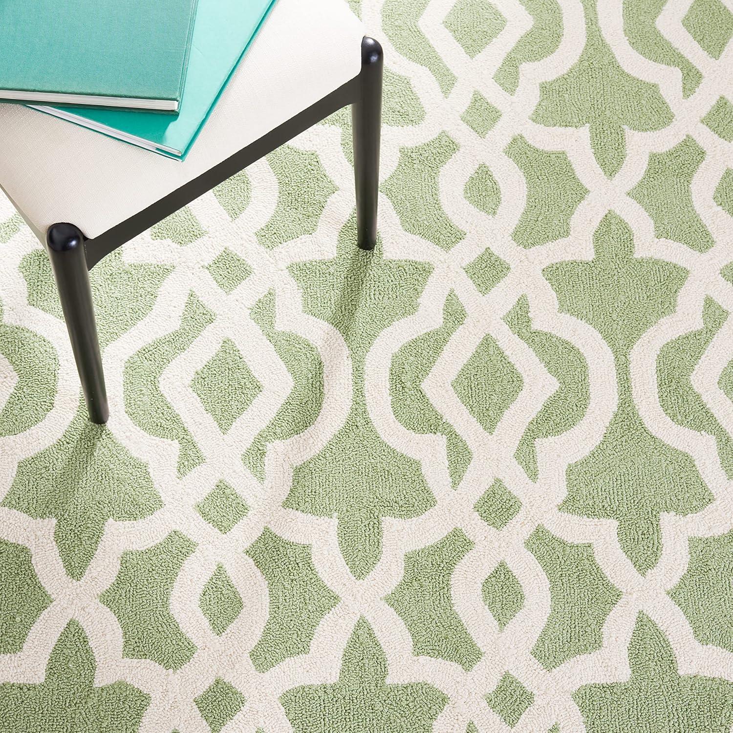 Four Seasons FRS466 Hand Tufted Area Rug - Seafoam/Ivory - 8'x10' - Safavieh.