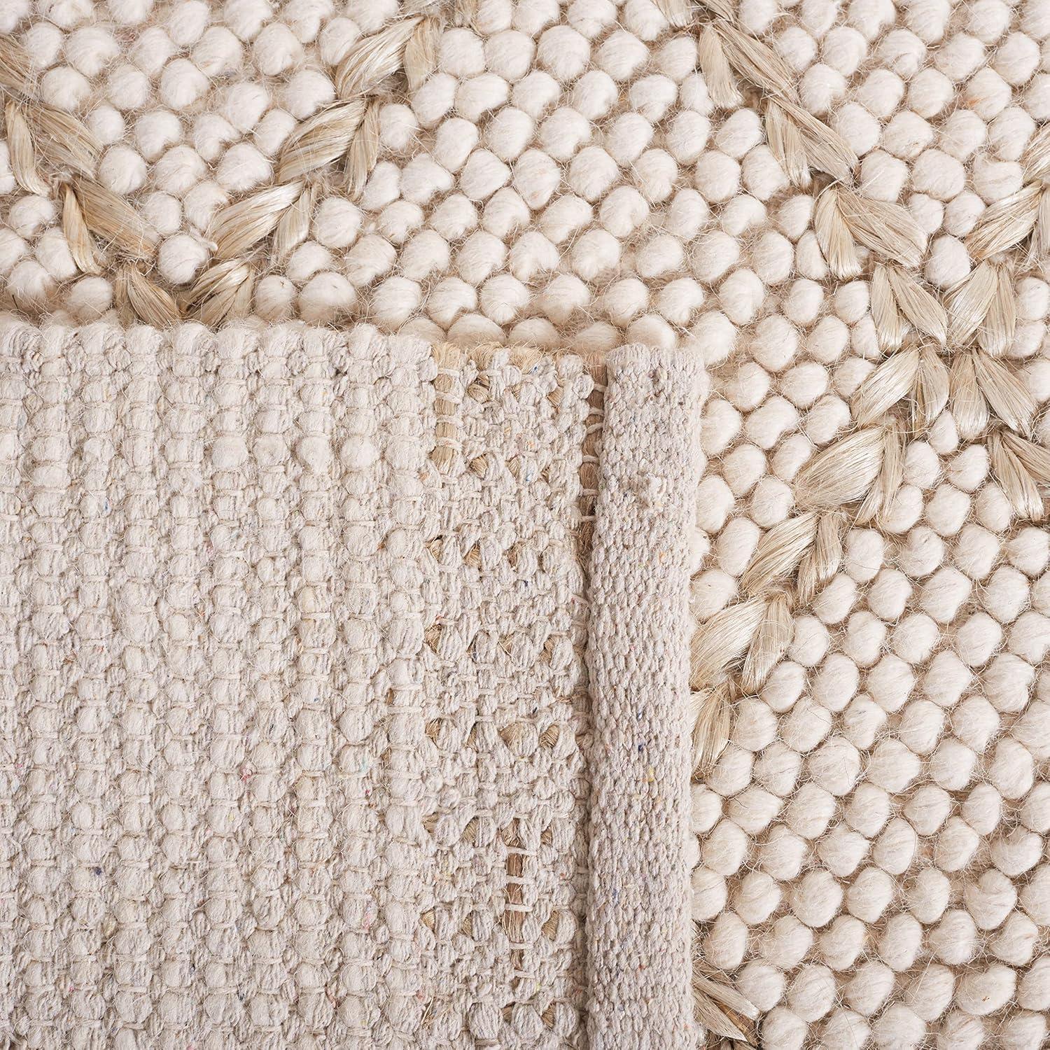 Natura NAT223 Hand Woven Indoor Area Rug - Ivory/Natural - 5'x8' - Safavieh