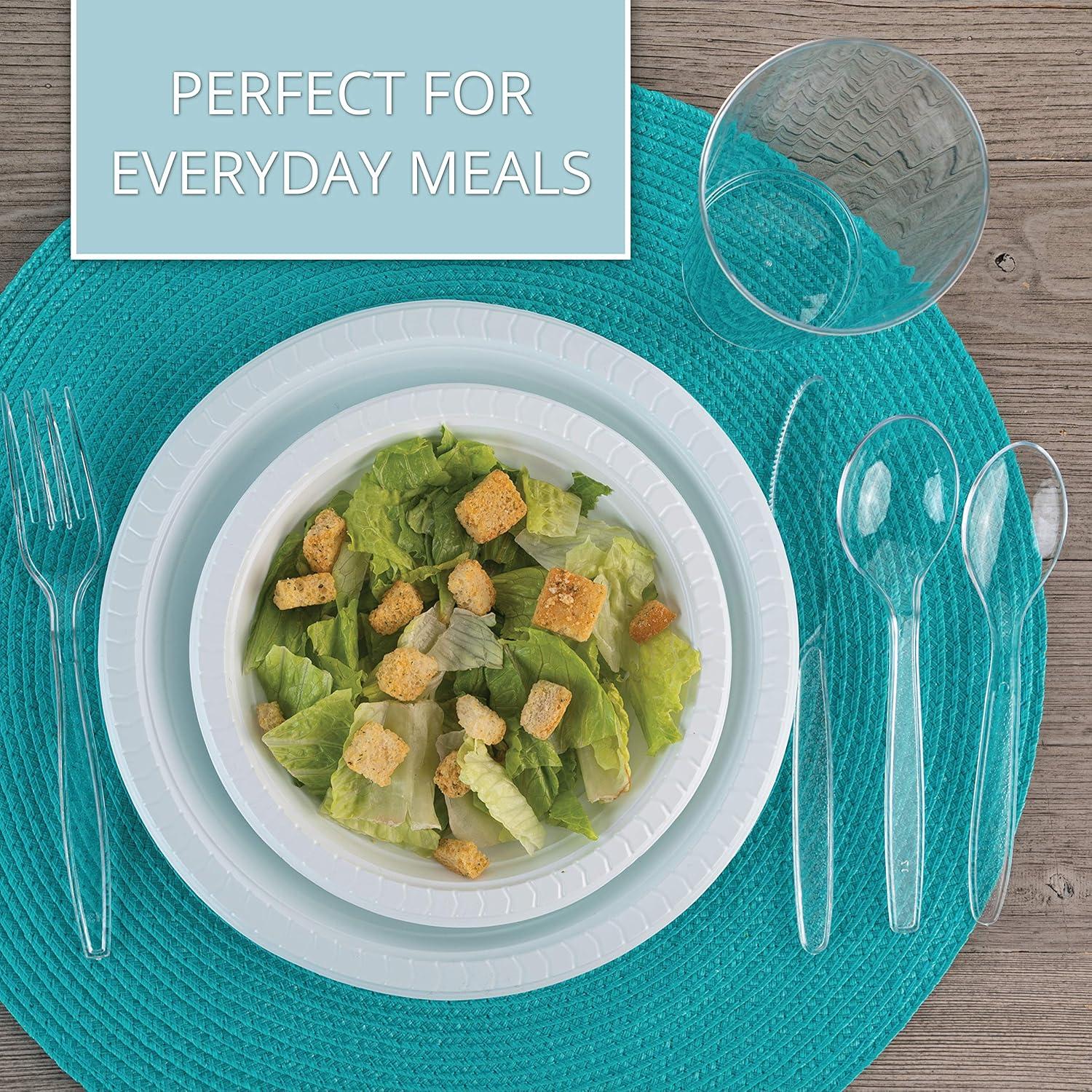 Elegant Clear Heavy-Duty Plastic Disposable Spoons Pack