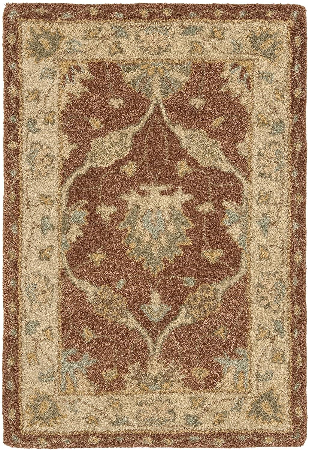 Antiquity AT315 Hand Tufted Accent Rug - Brown/Taupe - 2'x3' - Safavieh.