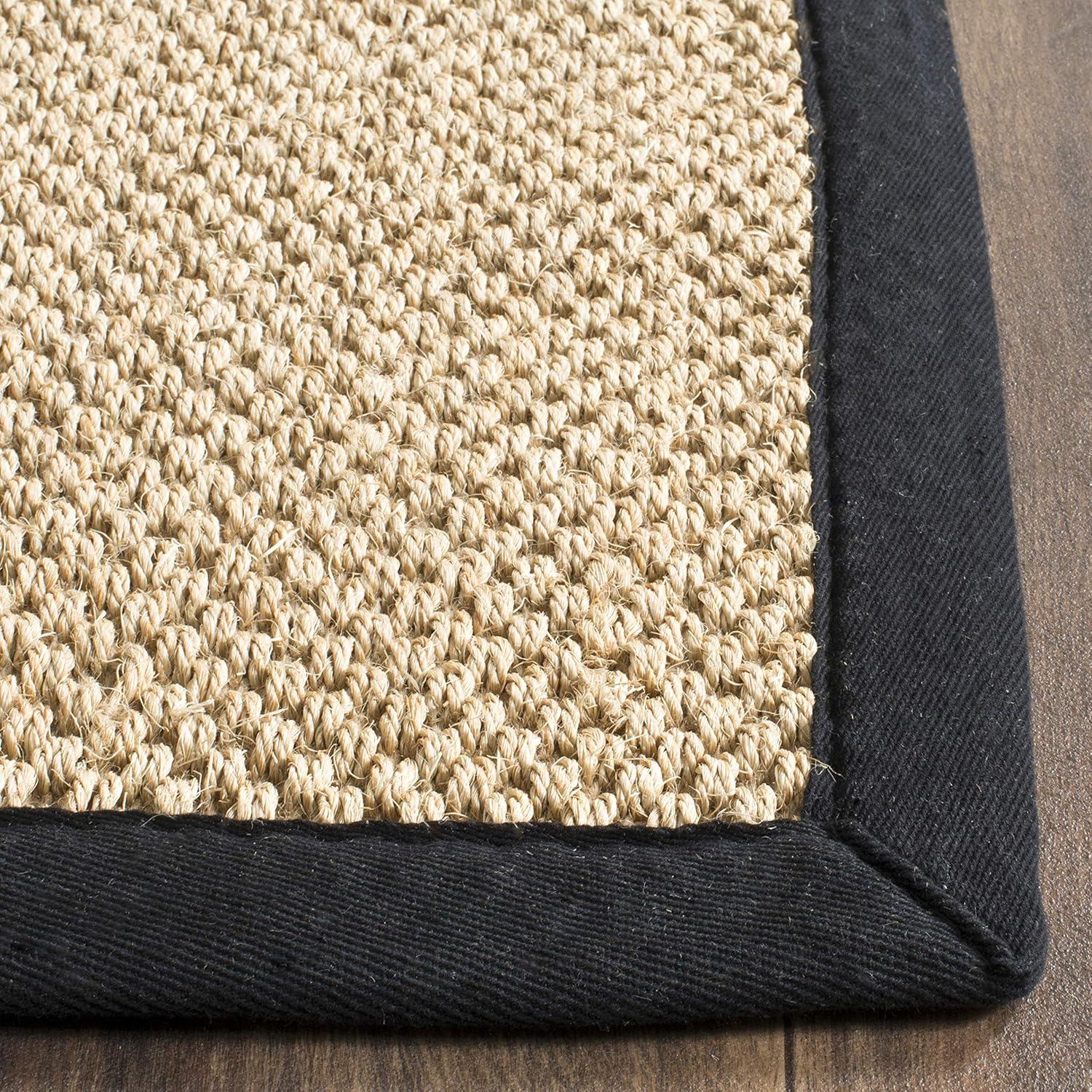 Hand-Knotted Maize & Black Seagrass 2'6" x 4' Area Rug