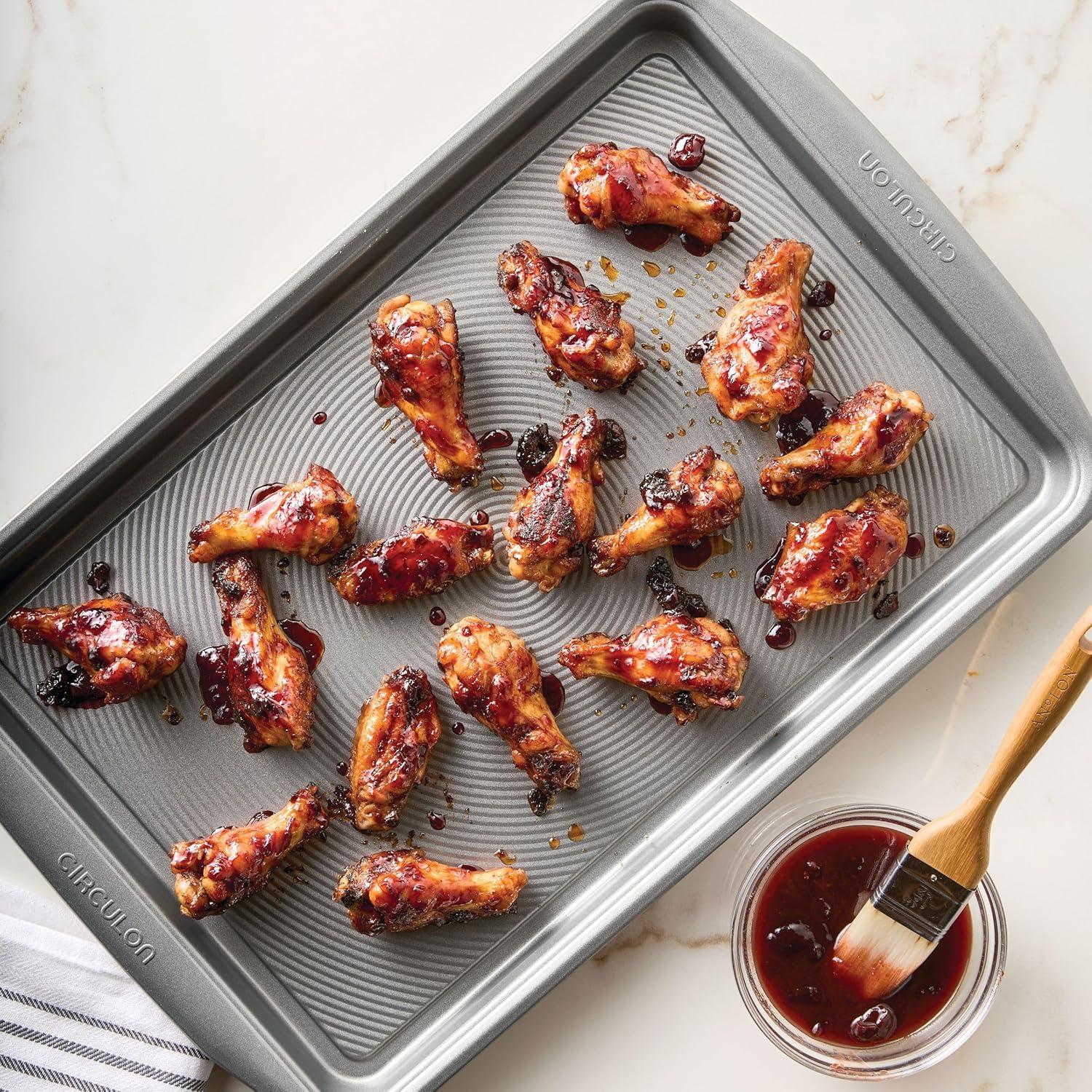 Circulon Bakeware Baking Sheet Pan and Cooling Rack Set, 3 Piece