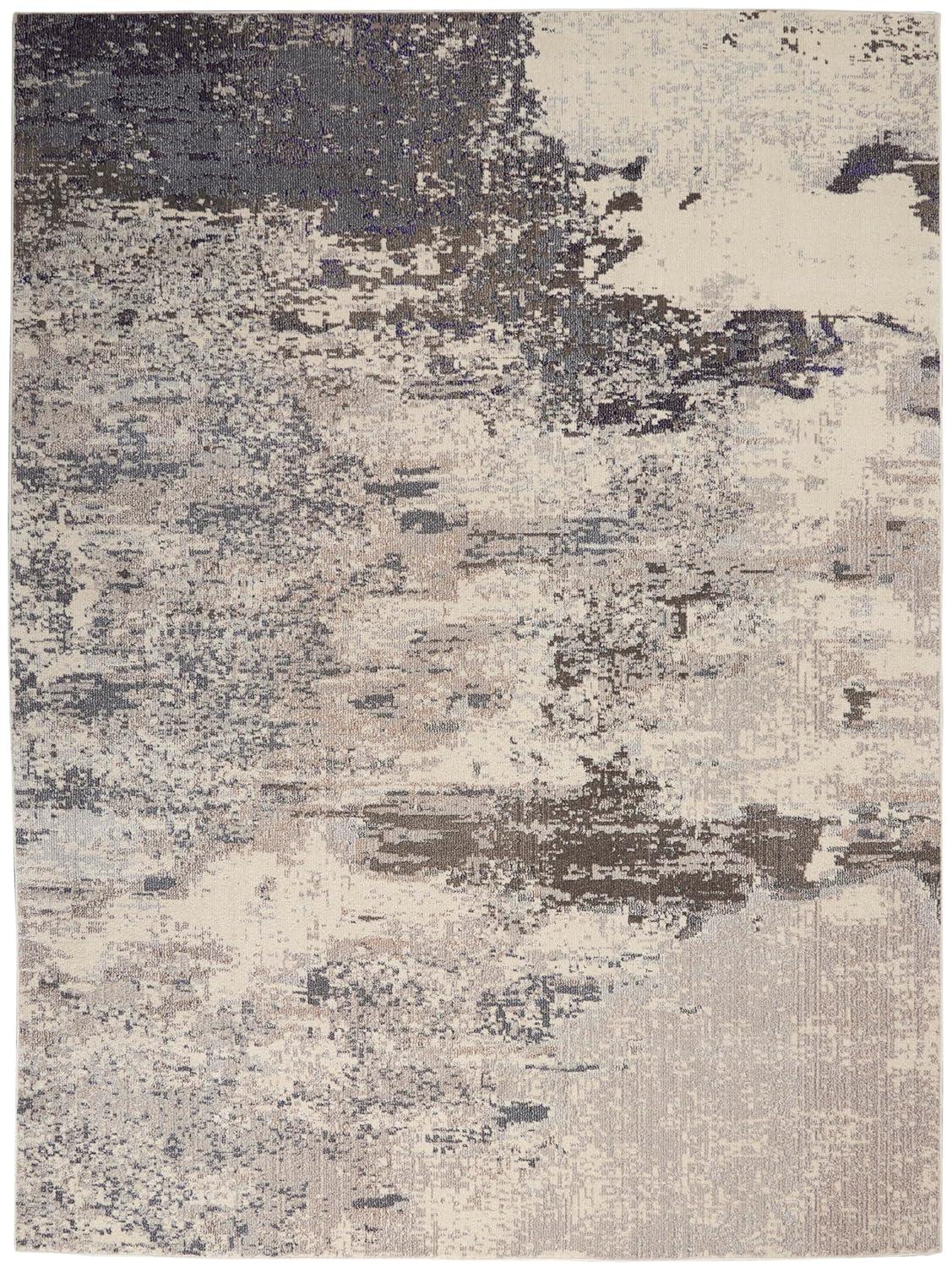 Nourison Celestial CES02 Indoor only Area Rug - Ivory/Grey 10' x 14'