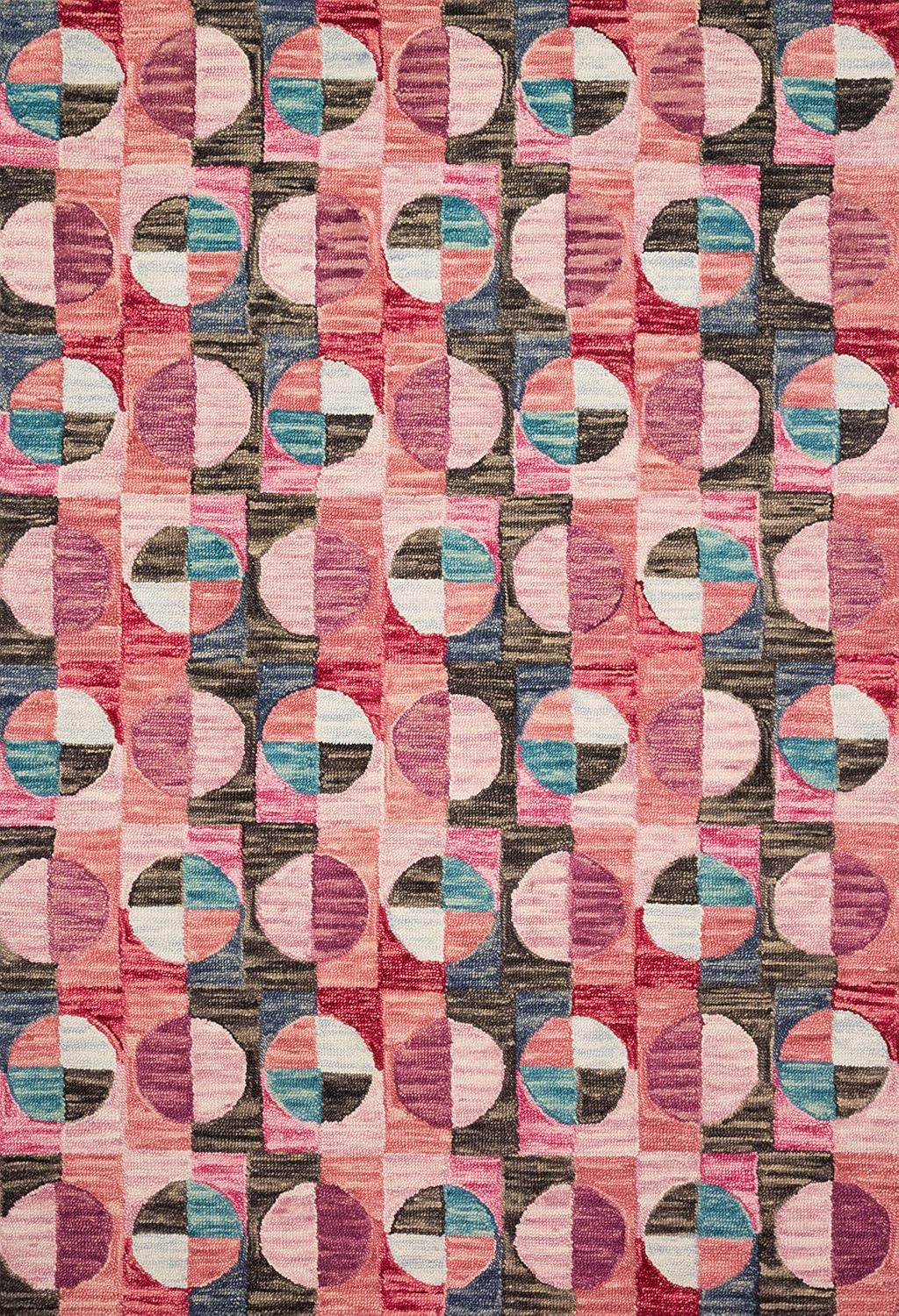Justina Blakeney Dreamlike Berry Charcoal Handmade Wool Rug - 3'6" x 5'6"
