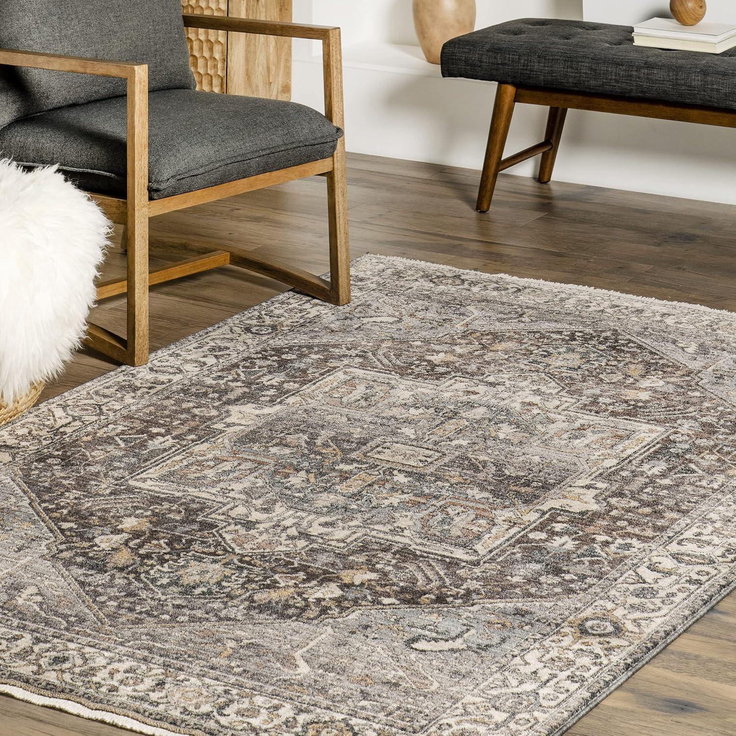 Nuloom Harriet Vintage Medallion Fringe Indoor Area Rug