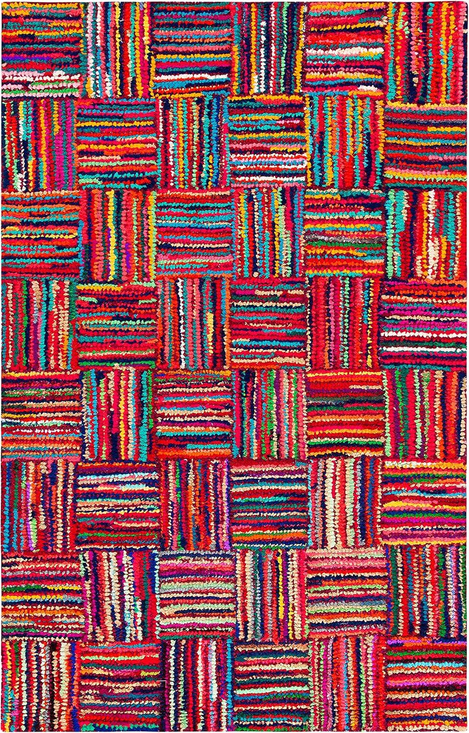 Nantucket NAN318 Hand Tufted Indoor Area Rug - Multi - 4'x6' - Safavieh