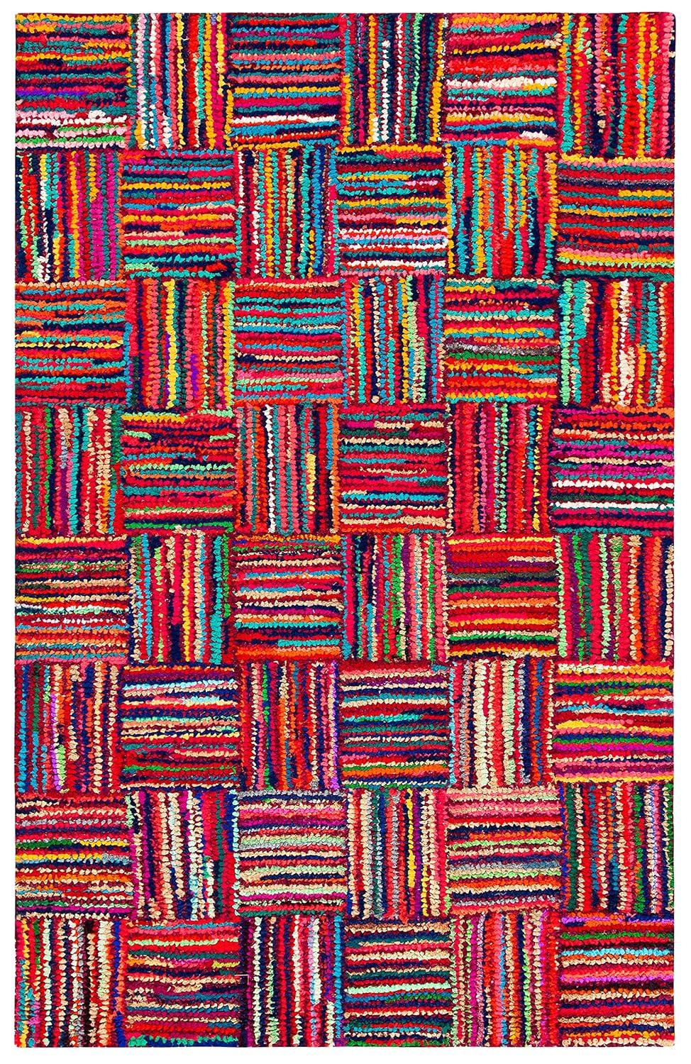 Nantucket NAN318 Hand Tufted Indoor Area Rug - Multi - 4'x6' - Safavieh