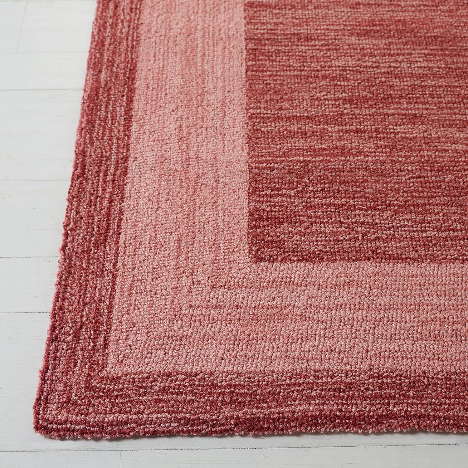 Taran Handmade Looped Red Area Rug