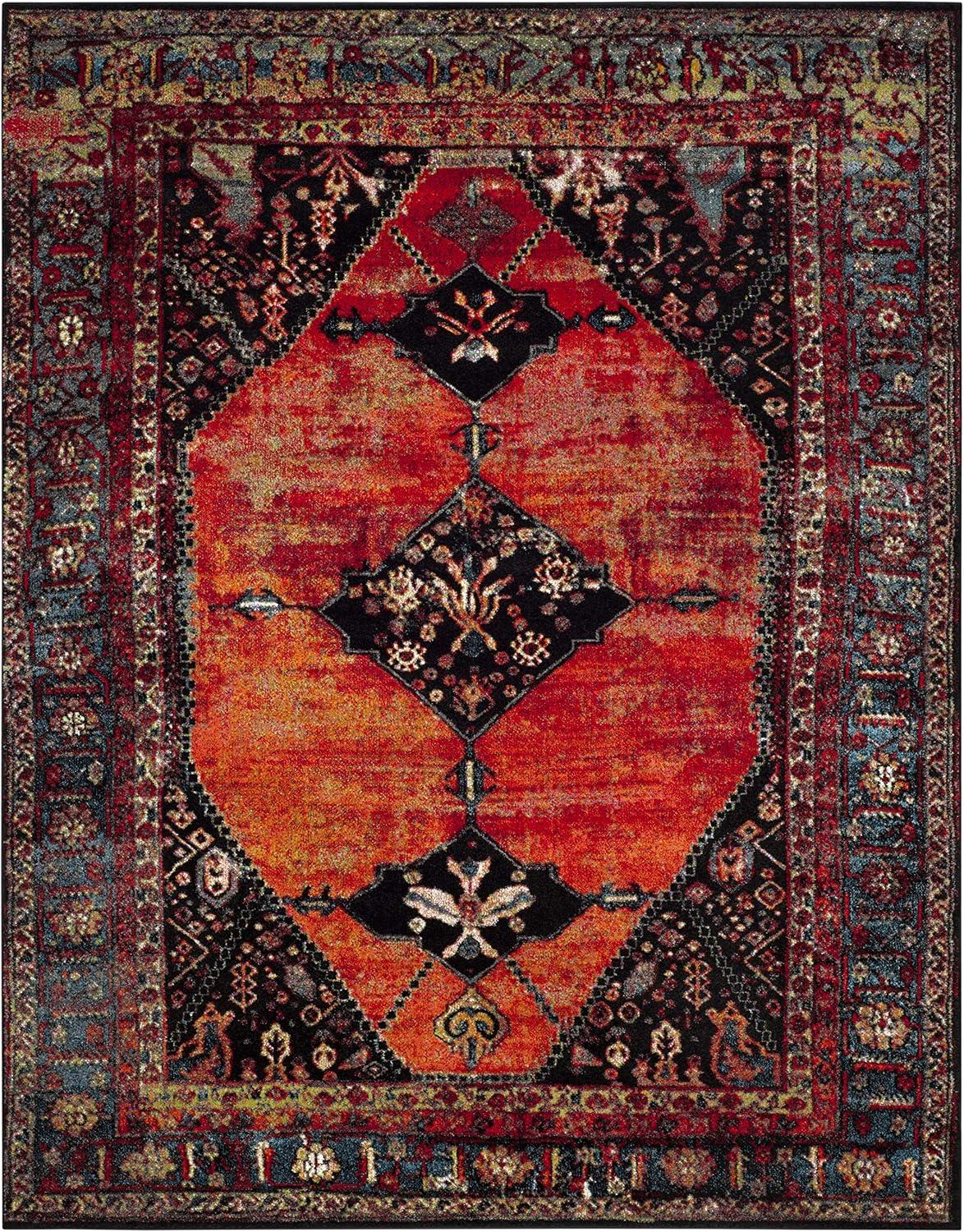 Vintage Hamadan VTH217 Power Loomed Indoor Area Rug - Orange/Multi - 8'x10' - Safavieh