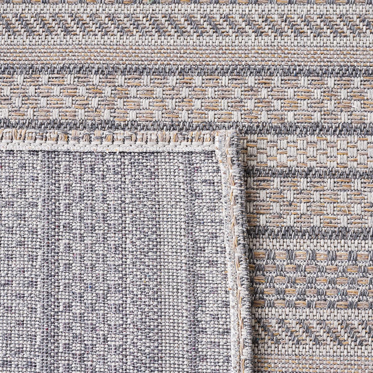 Martha Stewart Rugs Martha Stewart Cotton Striped Rug in Gray/Taupe