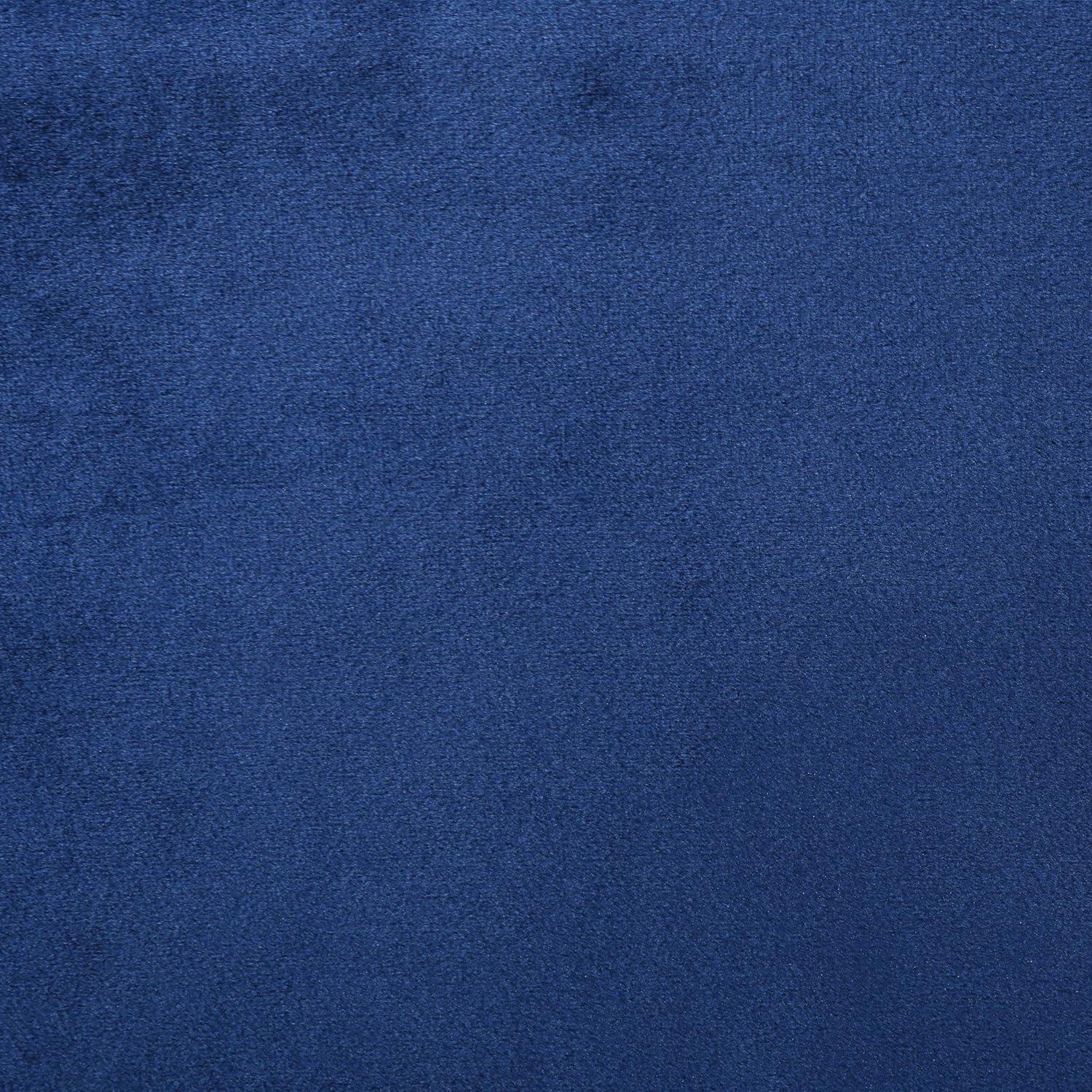 Kimiko Tufted Ottoman Navy - Christopher Knight Home: Modern Velvet Footstool, Wood Frame, Spot Clean