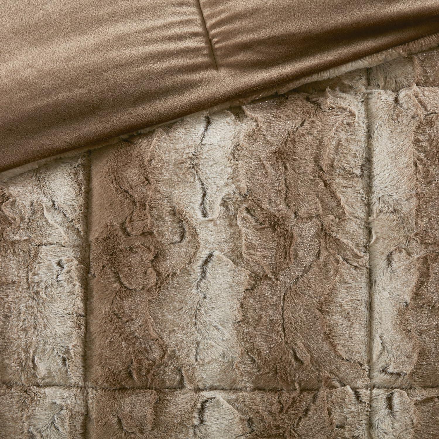 Madison Park Zuri Faux Fur Comforter Set