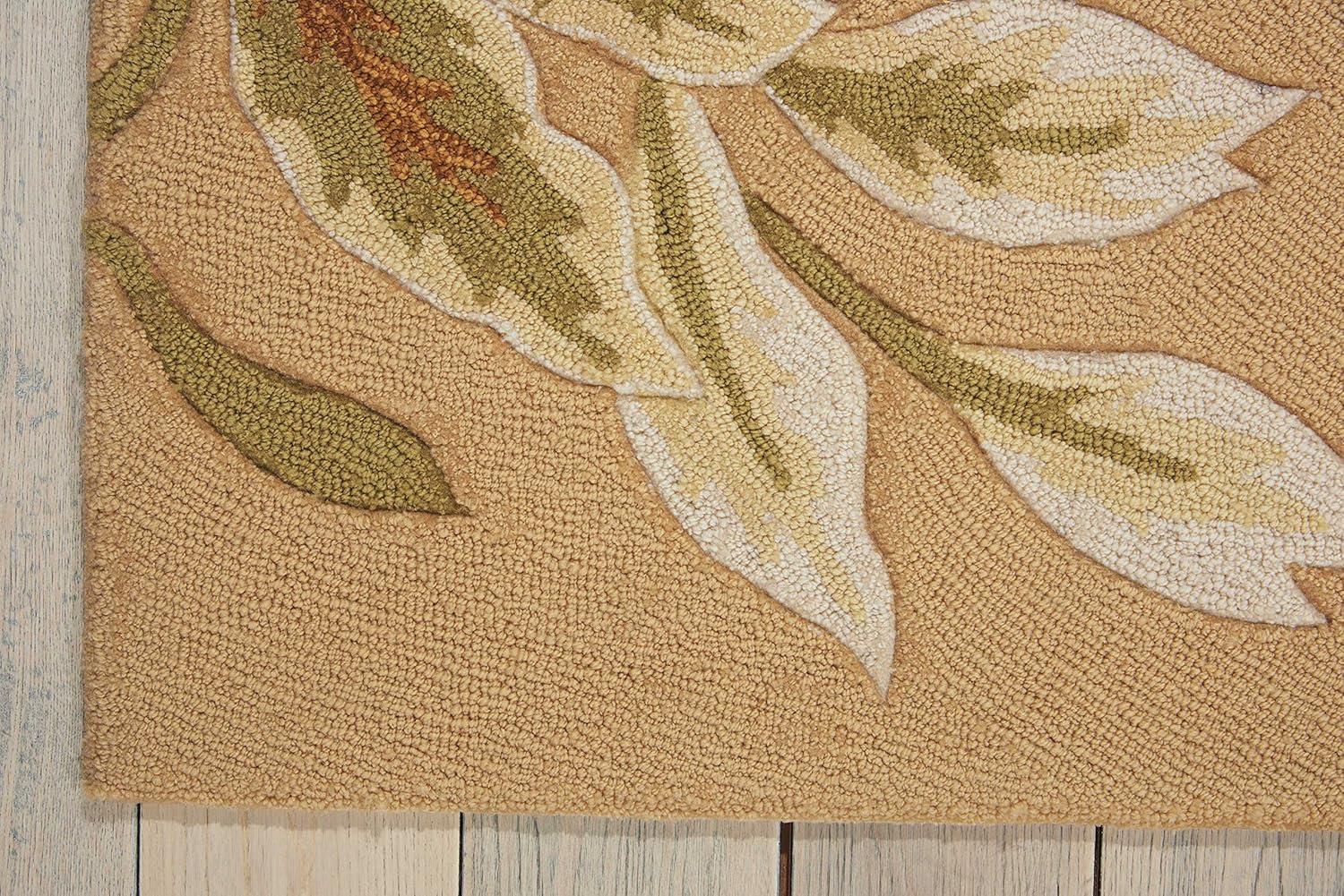 Beige Tufted Handmade Synthetic Rectangular 5' x 7' Rug