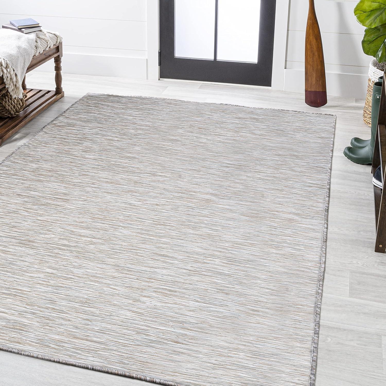 Ethan Modern Flatweave Solid  Area Rug  - JONATHAN Y