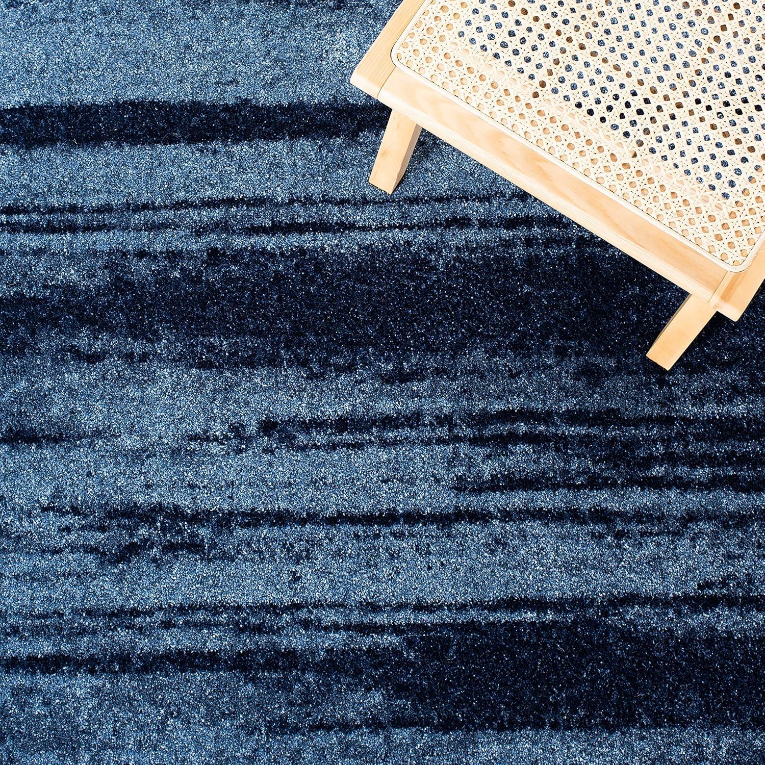 Retro RET2693 Power Loomed Indoor Area Rug - Light Blue/Blue - 6'x6' - Safavieh.
