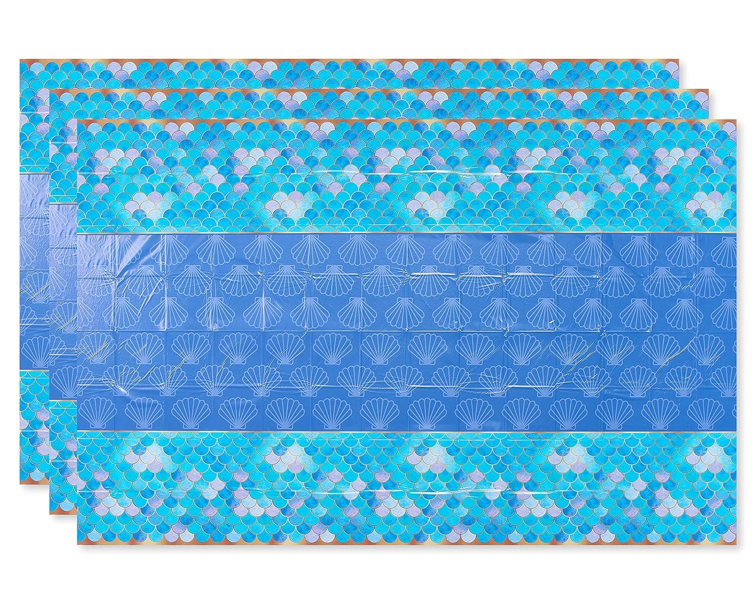 American Greetings Mermaid Party Supplies, Plastic Table Covers (3-Count)