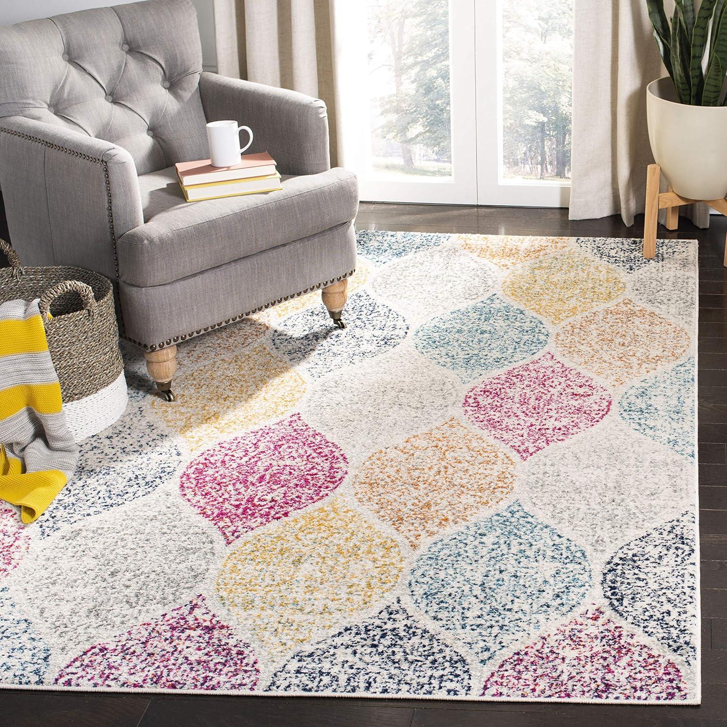 Madison MAD604 Power Loomed Indoor Accent Rug - Creme/Yellow - 3'x5' - Safavieh