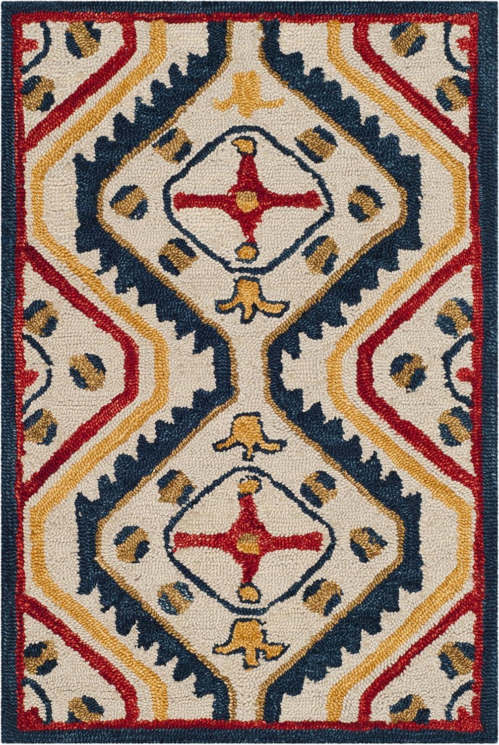 Aspen APN701 Hand Tufted Accent Rug - Ivory/Multi - 2'x3' - Safavieh.