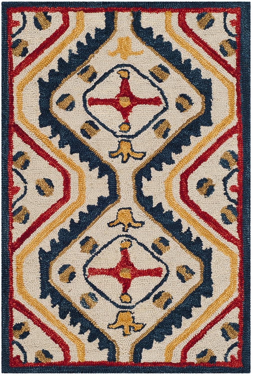 Aspen APN701 Hand Tufted Accent Rug - Ivory/Multi - 2'x3' - Safavieh.