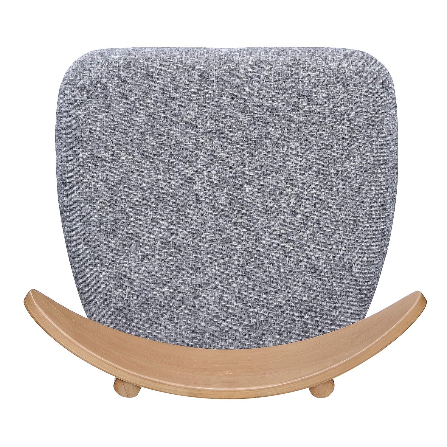 Christopher Knight Home Barron Mid Century Modern Rubberwood Fabric Upholstered Dining Chairs (Set of 2), Gray/Natural Oak