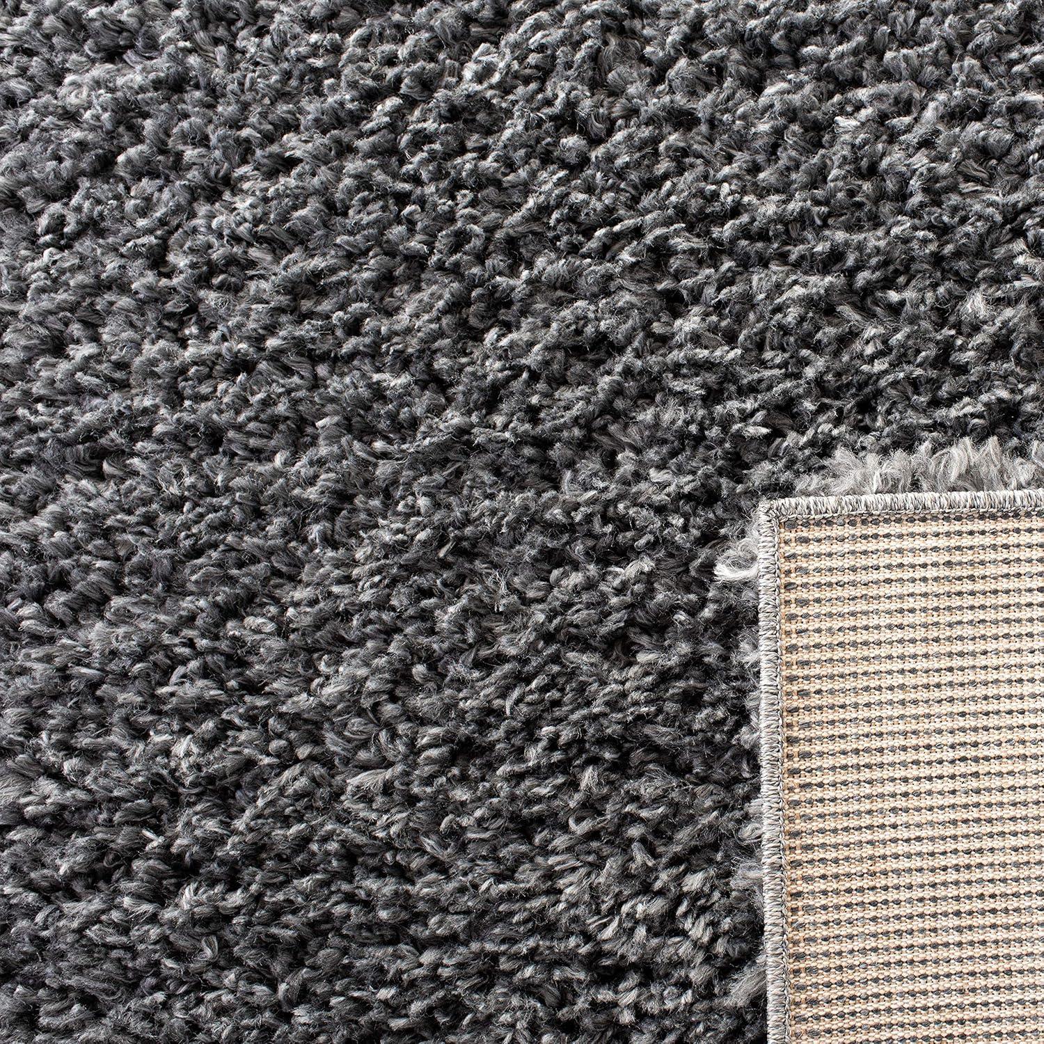 August Shag AUG200 Power Loomed Indoor Area Rug - Charcoal - 5'3"x7'6" - Safavieh