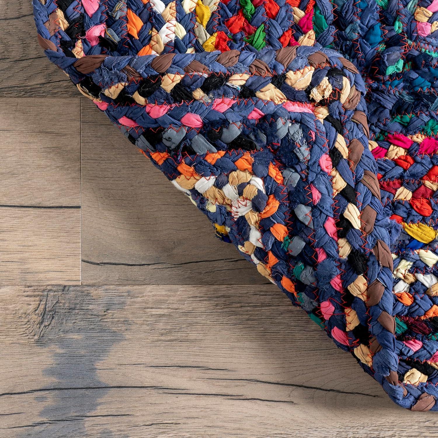 Nuloom Tammara Bohemian Hand Braided Indoor Area Rug, Runner 2' 6" x 10', Blue