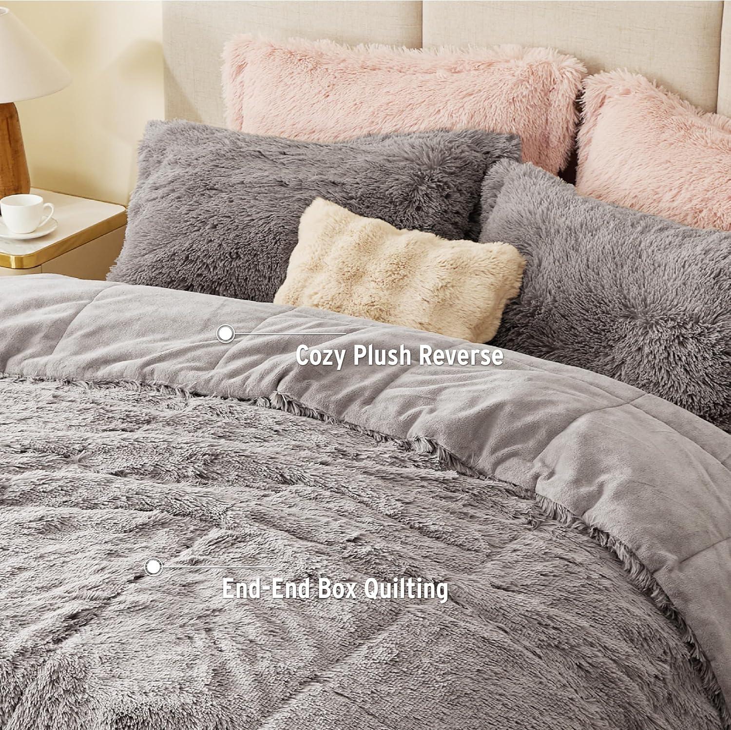 Malea Shaggy Faux Fur Comforter Mini Set