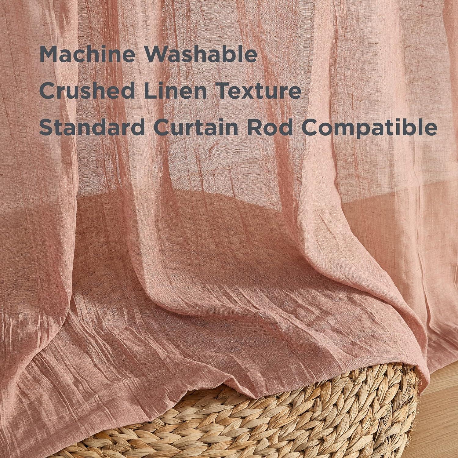 Solid Semi-Sheer Curtain Panels (Set of 2)