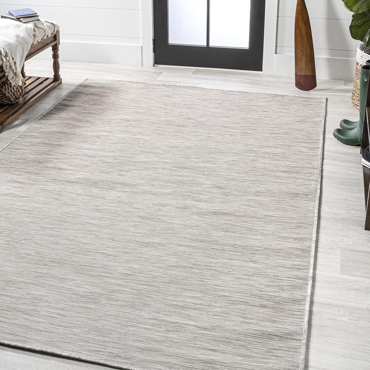 Ethan Modern Flatweave Solid  Area Rug  - JONATHAN Y