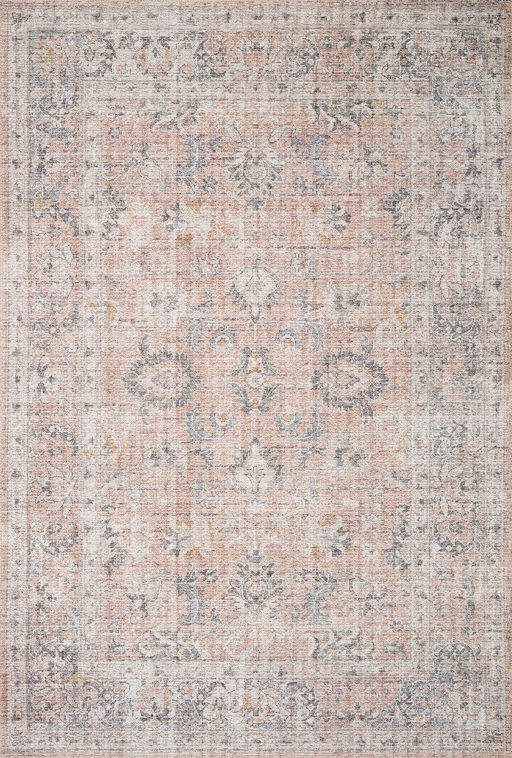 Elysian Blush & Grey 8' x 10' Wool-Synthetic Blend Area Rug