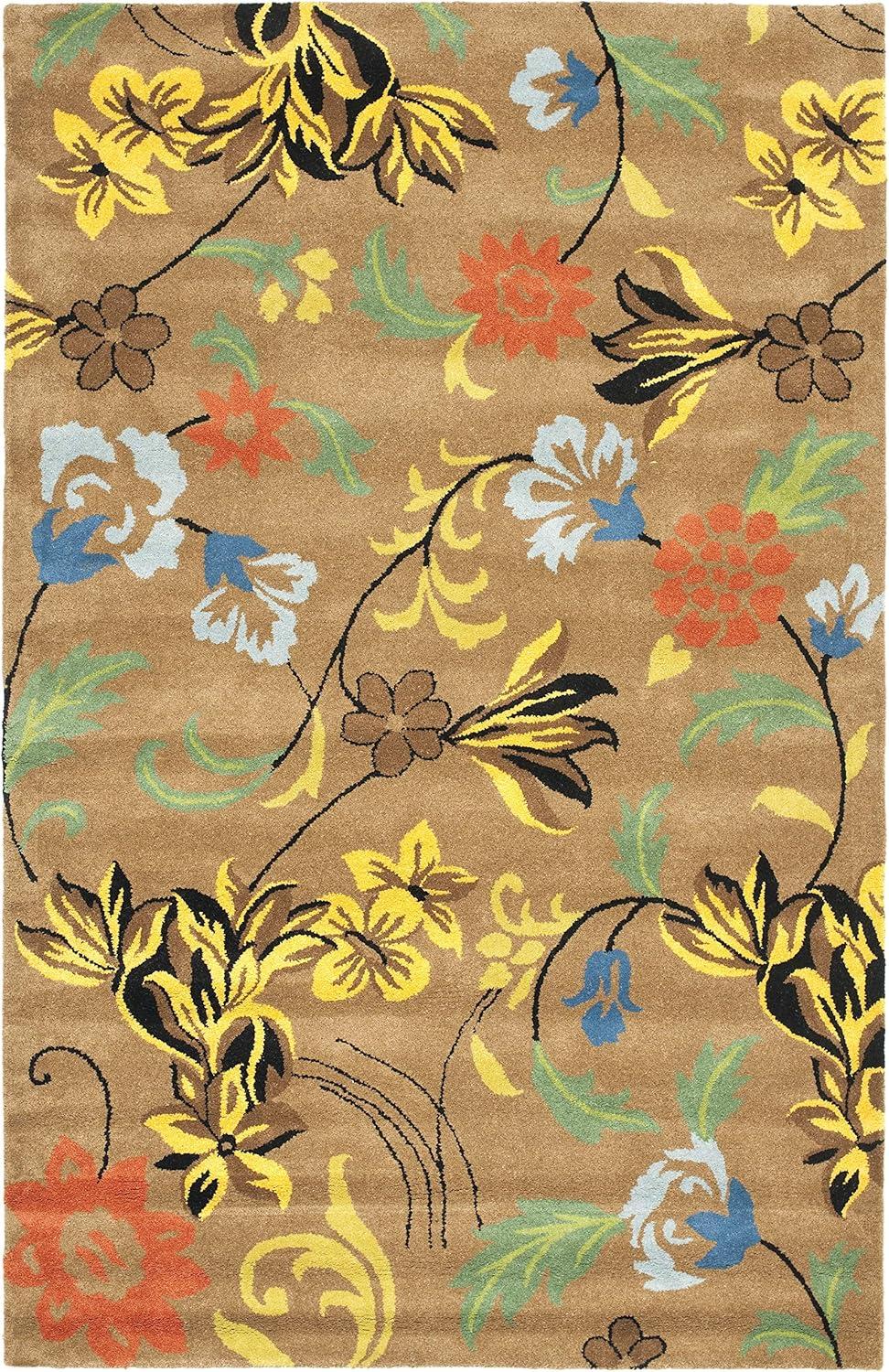 Soho SOH736 Hand Tufted Rectangle Contemporary Area Rug - Brown - 5' X 8' - Safavieh.