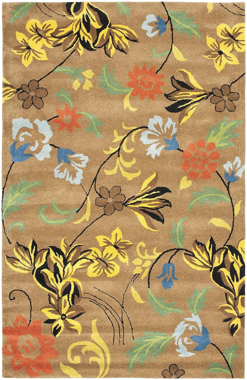 Soho SOH736 Hand Tufted Rectangle Contemporary Area Rug - Brown - 5' X 8' - Safavieh.