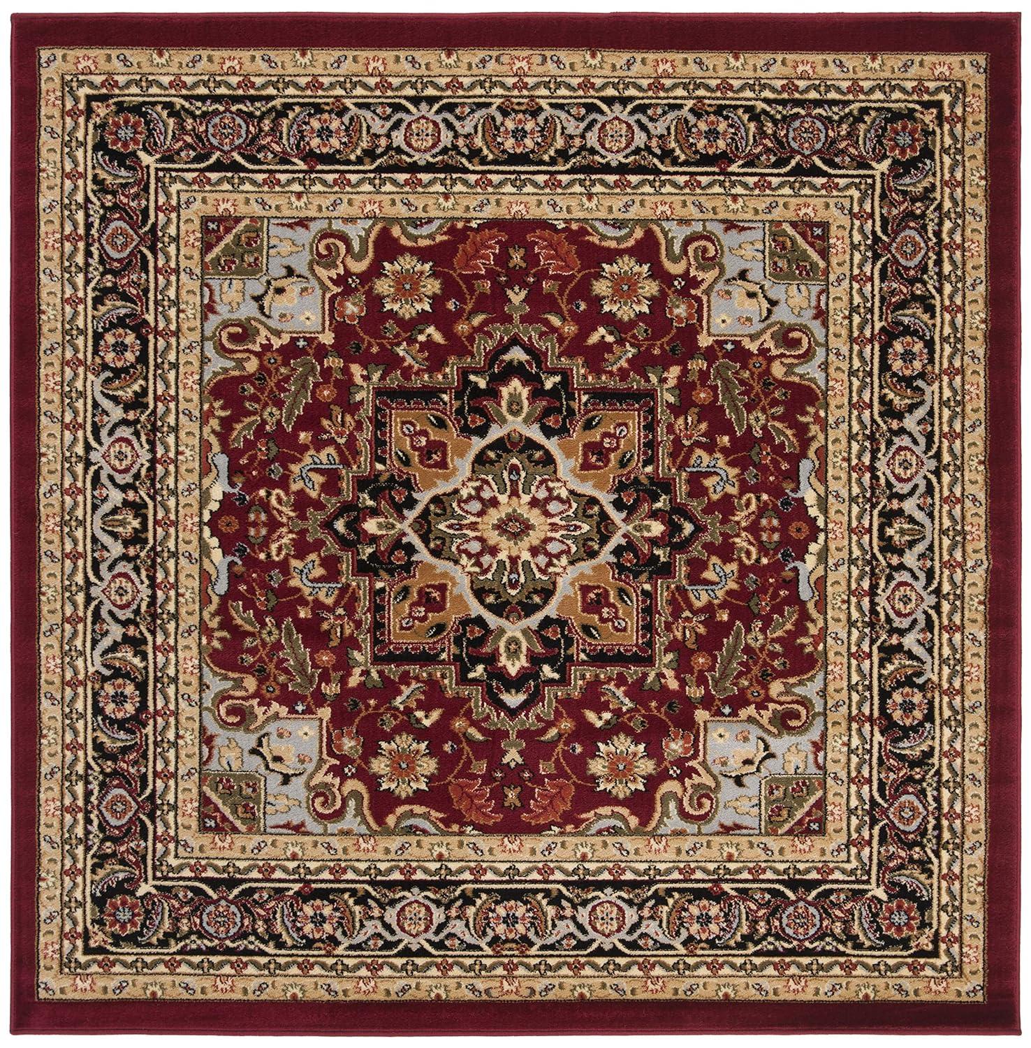 Lyndhurst Heriz LNH330 Power Loomed Accent Rug - Red/Black - 3'3"x5'3" - Safavieh