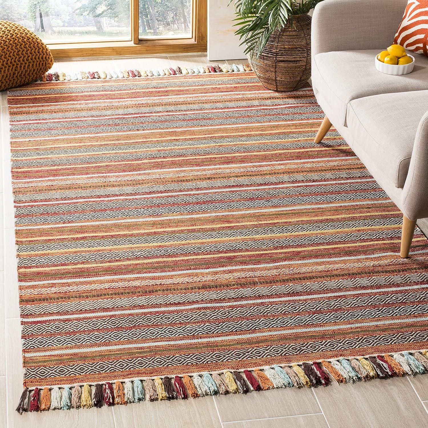 Montauk MTK901 Hand Woven Indoor Area Rug - Rust/Multi - 8'x10' - Safavieh.