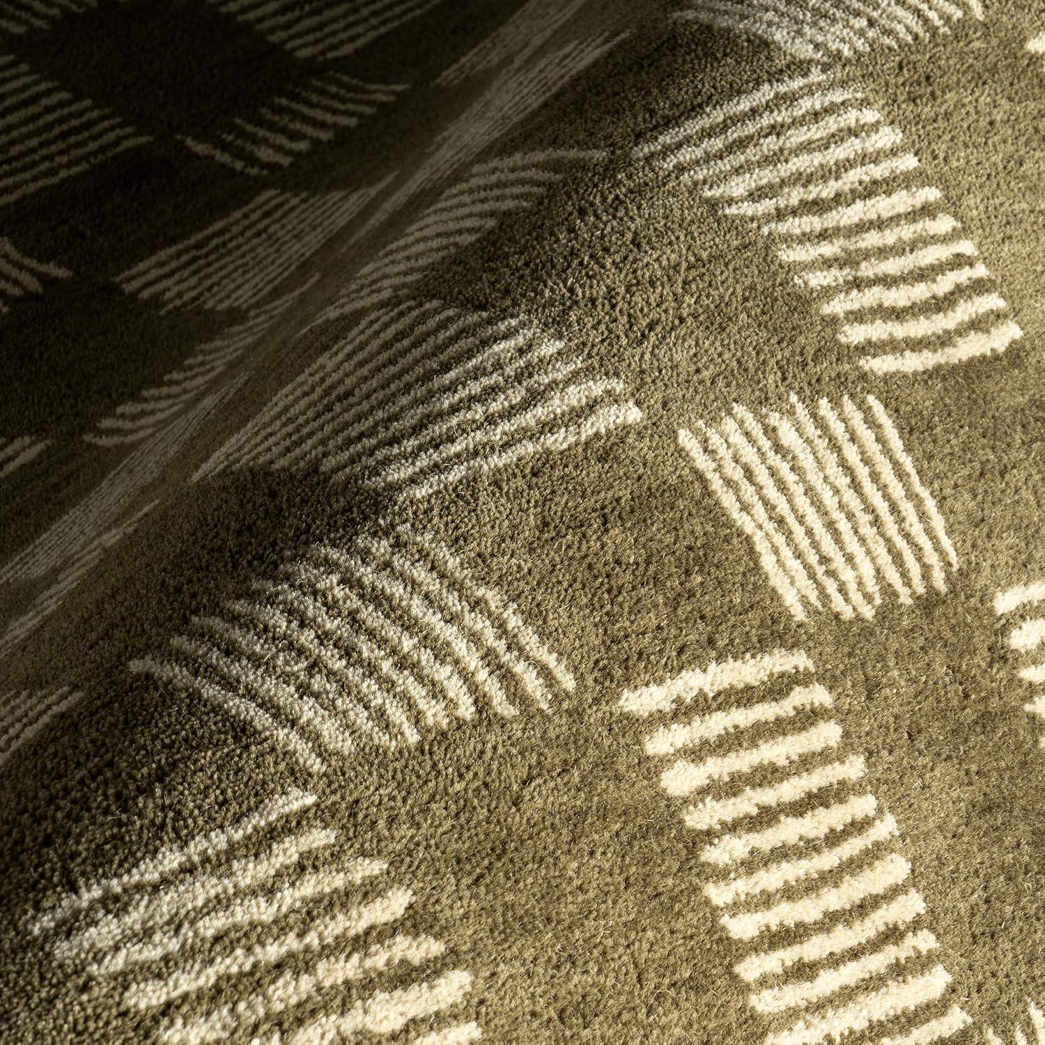 Nuloom Quince Checkered Wool Area Rug, 6' x 9', Olive