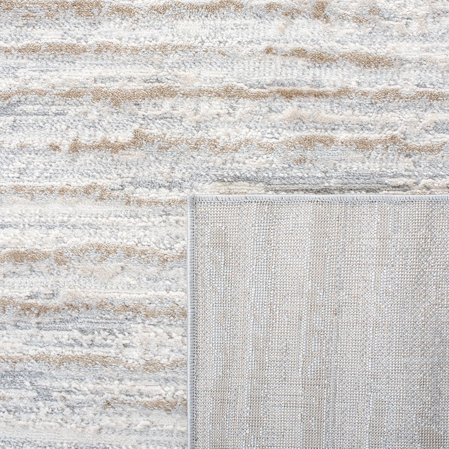 Lagoon LGN518 Power Loomed Area Rug - Grey/Beige - 5'5"x7'7" - Safavieh