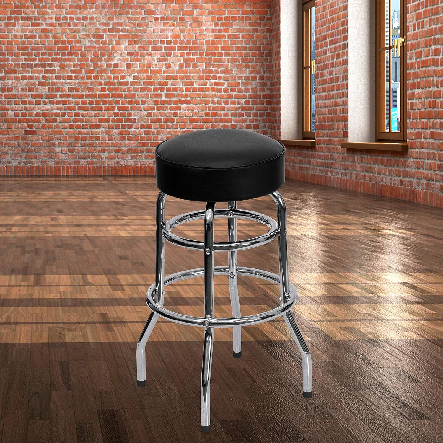 Flash Furniture Double Ring Chrome Barstool