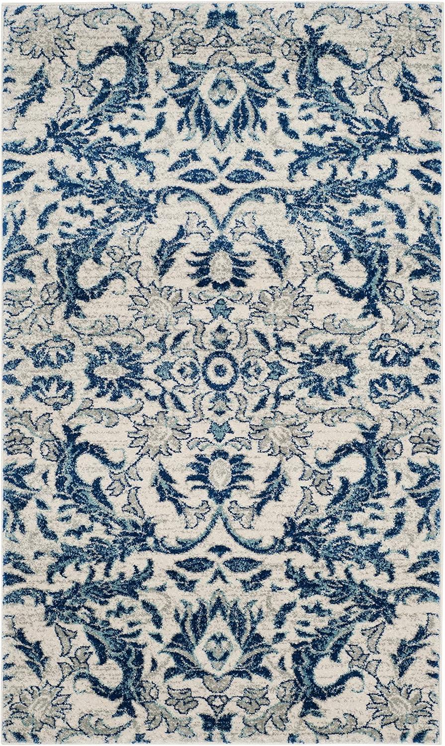 Evoke EVK238 Power Loomed Area Rug - Ivory/Gold - 6'7"x9' - Safavieh.