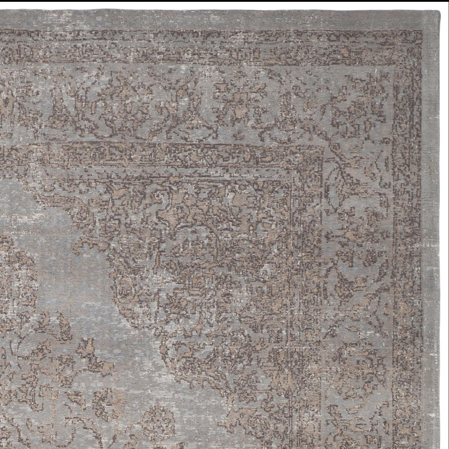 SAFAVIEH Classic Vintage Ivonette Overdyed Border Cotton Area Rug, Grey, 4' x 6'