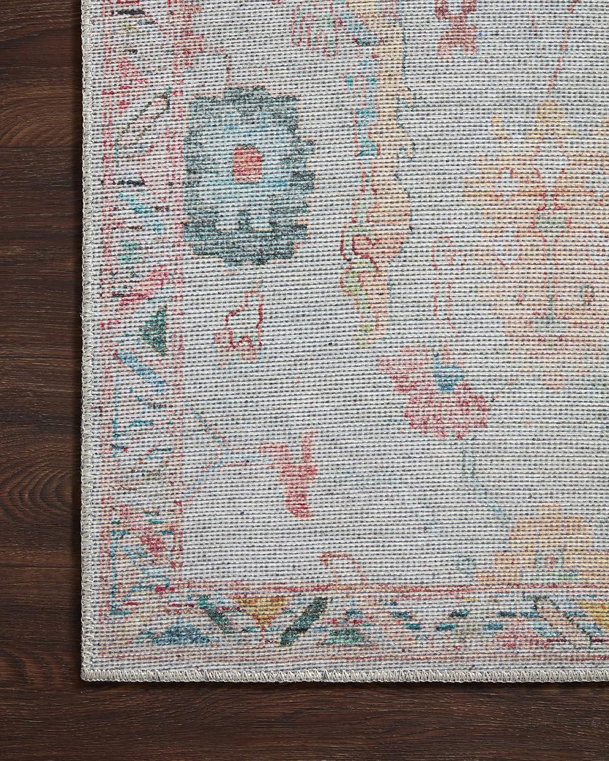 Elysium Faded Floral Blue Synthetic 7'-6" x 9'-6" Area Rug