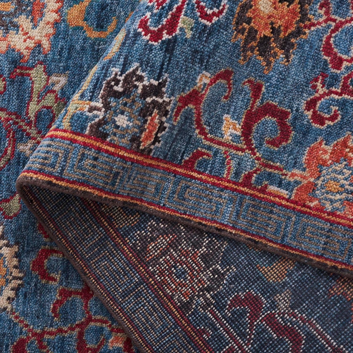 Safavieh Sultanabad Hand Knotted Wool/Cotton Floral Rug in Red/Green/Blue