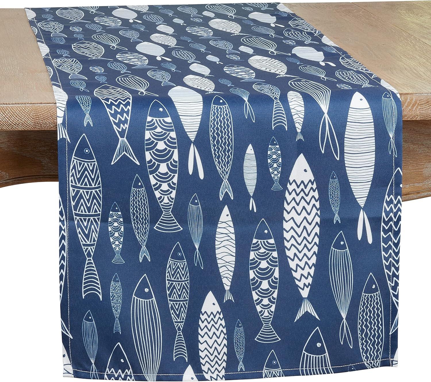 Saro Lifestyle Fish Design Long Table Runner