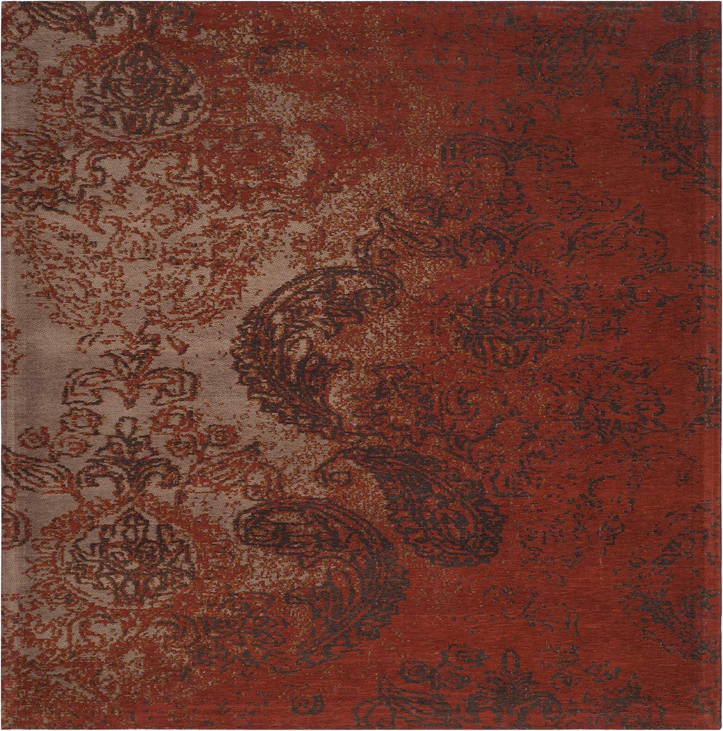 Classic Vintage CLV222 Power Loomed Area Rug - Rust/Brown - 6'x6' - Safavieh.