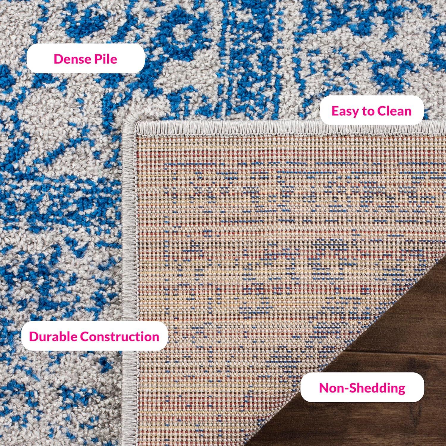 Adirondack ADR109 Machine Made Indoor Area Rug - Grey/Blue - 5'-1"x7'-6" - Safavieh