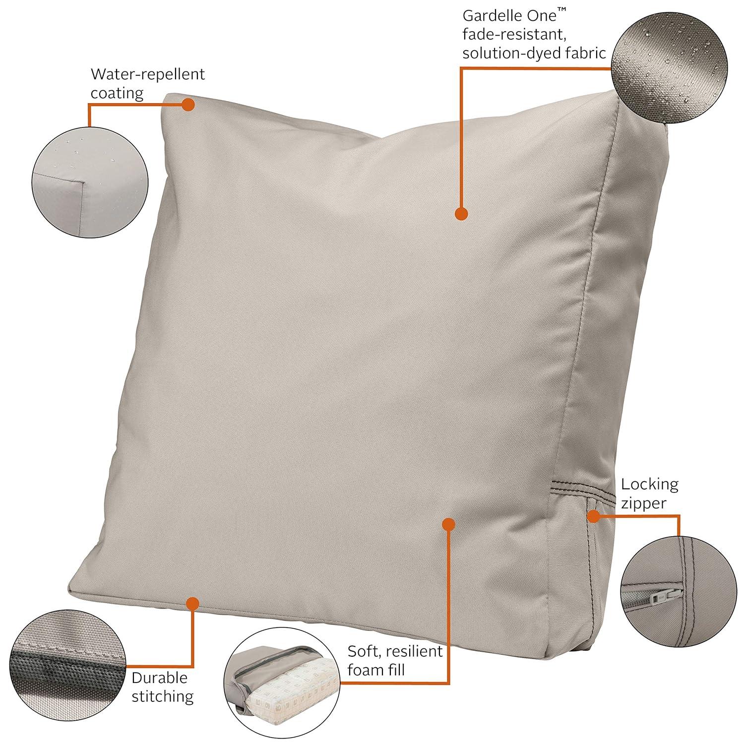 Classic Accessories 25" x 22" Ravenna Patio Chair/Loveseat Back Cushion with Zipper Water-Resistant