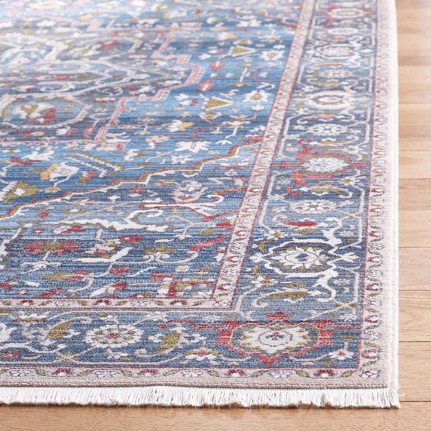 Vintage Persian VTP479 Power Loomed Area Rug - Blue/Ivory - 8'x10' - Safavieh.