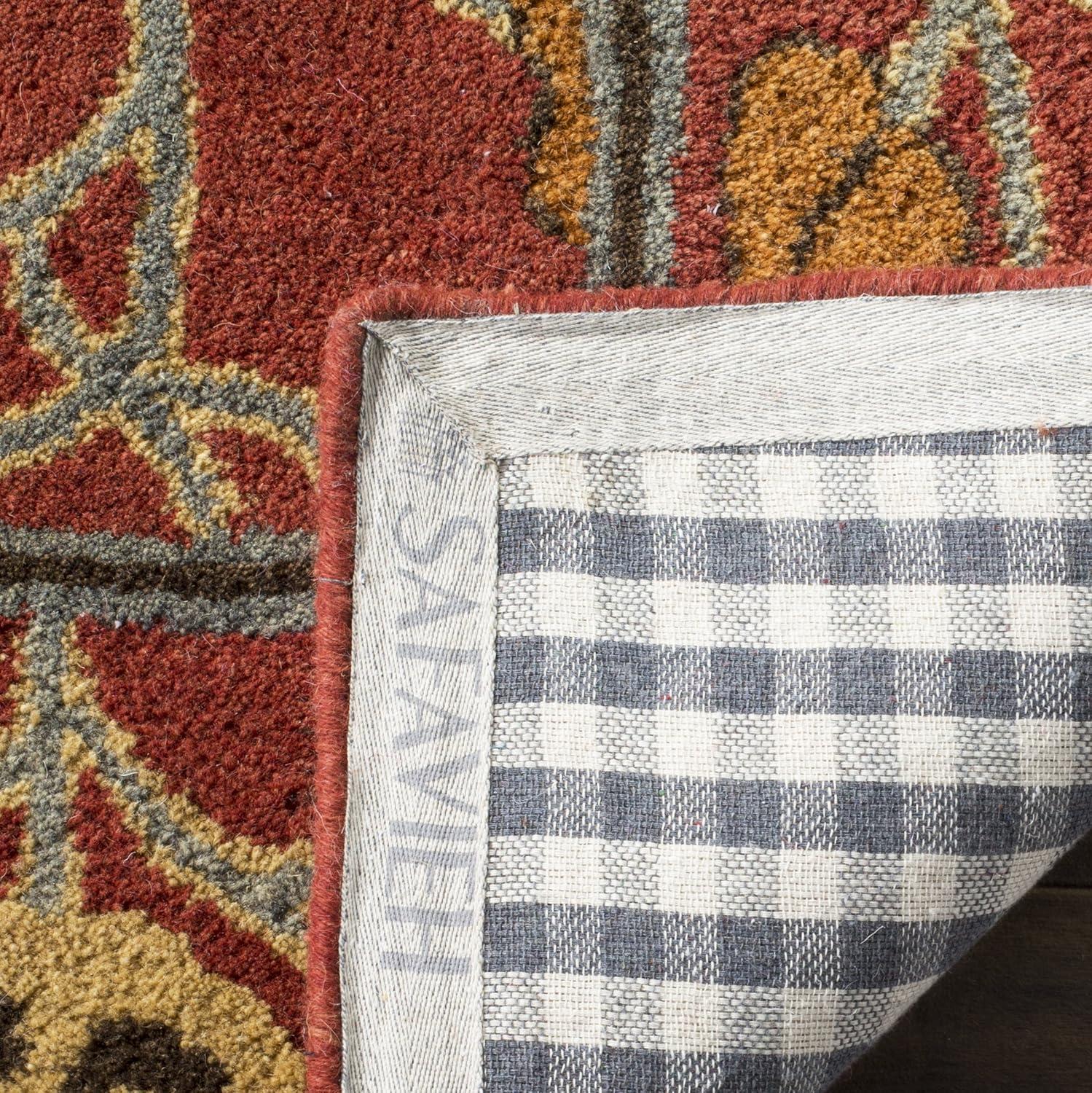 Heritage HG407 Handmade Area Rug - 9'x12' - Red/Multi - Safavieh