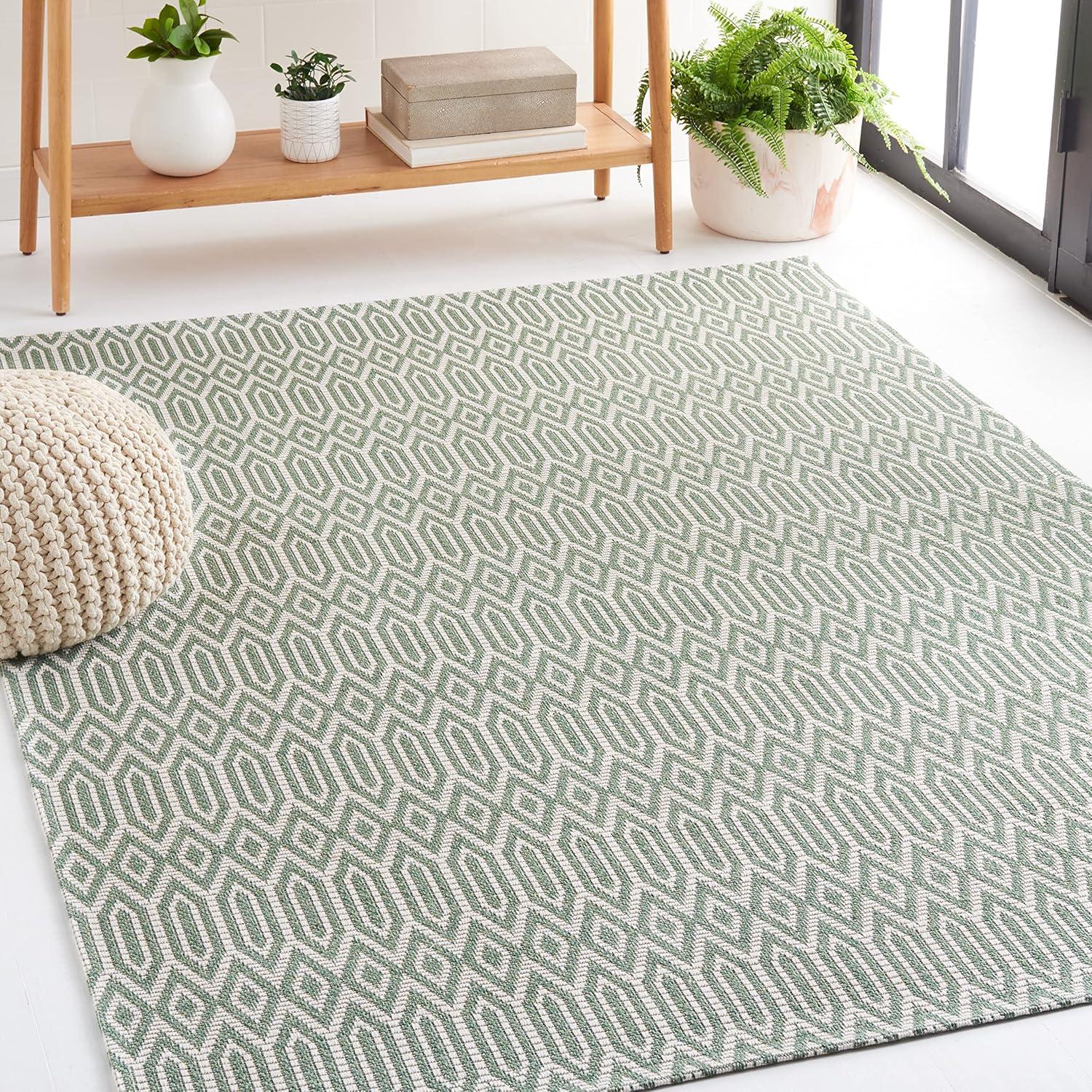 Martha Stewart Rugs Martha Stewart 405 100% Cotton Geometric Rug