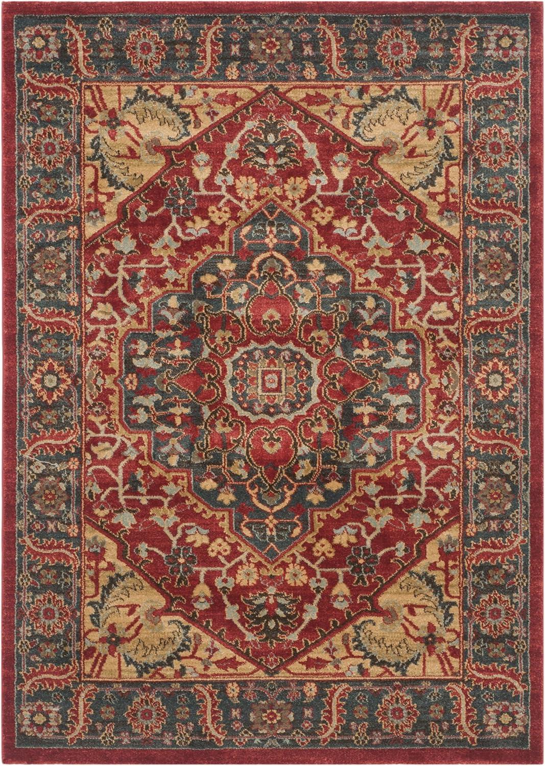 Mahal MAH621 Power Loomed Indoor Accent Rug - Navy/Red - 3'x5' - Safavieh.